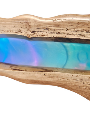 Wooden Epoxy Lighted Wall Fixture Art