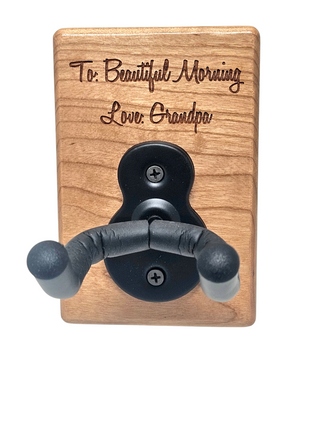Custom Engraved Handmade Wood Guitar Hanger, Electric Guitar Wall Hanger, Acoustic Guitar Wall Hanger, Classical Guitar Stand, Bass Guitar Wall Hanger