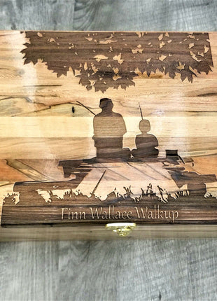Personalized Fishing Father and Son Memory Box