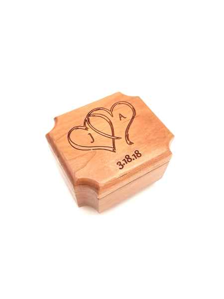 Personalized Hearts Mini Music Box