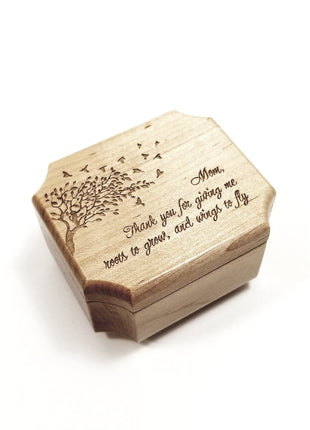 Personalized Tree with Birds Thank You Mom Mini Music Box