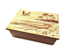 Beach Memory Box Add Text, Personalized Handmade Custom Wood Memorial Laser Engraved Box