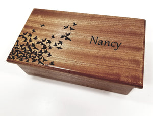 Personalized Birds Traditional Music Box