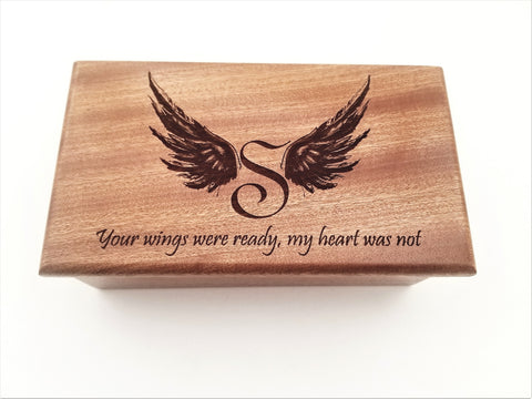 Personalized Angel Wings Memorial Traditional Music Box