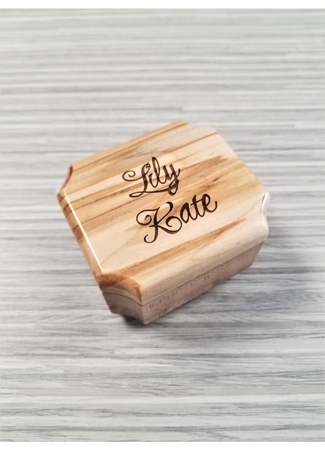 Name Mini Music Box Add Text, Personalized Handmade Custom Wood Small Wind Up Music Box
