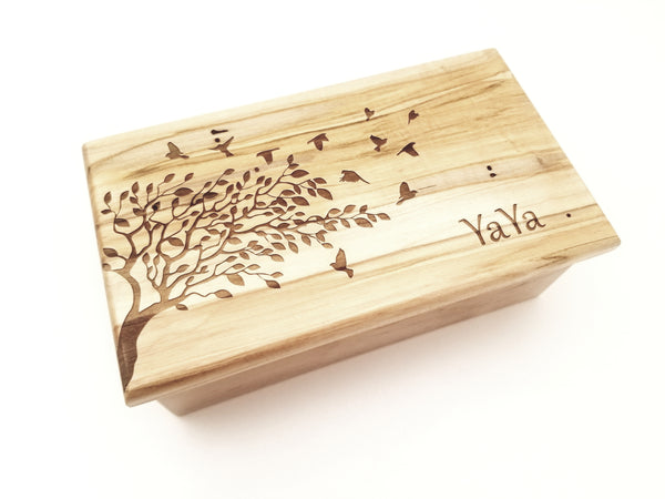 Personalized Tree with Birds Traditional Music Box