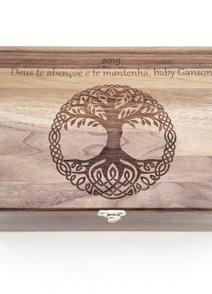 Personalized Celtic Tree of Life Memory Box