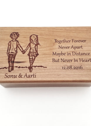 Personalized Couple Holding Hands Electronic Music Box