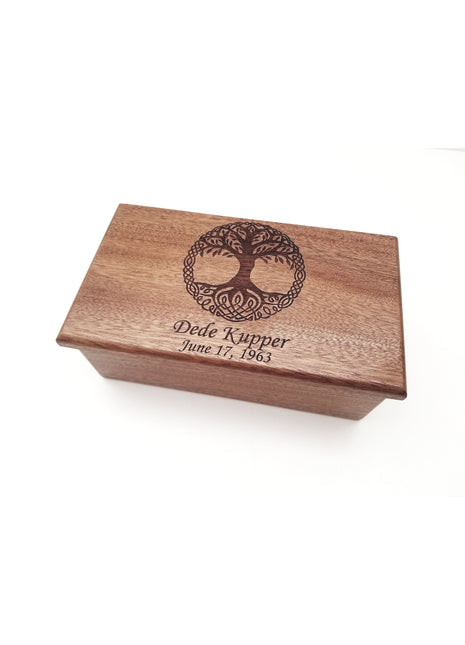 Celtic Tree of Life Electronic Music Box Add Text, Personalized Handmade Custom Wood Laser Engraved Music Box