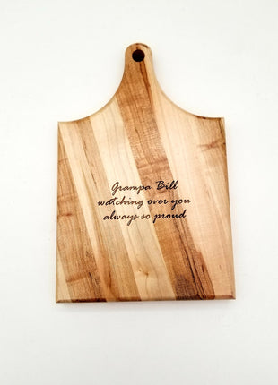 Personalized Hand Made Wooden Cheese Board, Custom Text Wood Cheese Board
