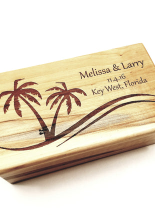Personalized Palm Tree Beach Electronic Music Box