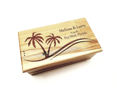 Personalized Palm Tree Beach Electronic Music Box