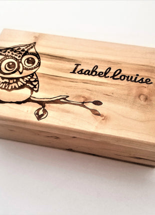 Personalized Owl Traditional Music Box