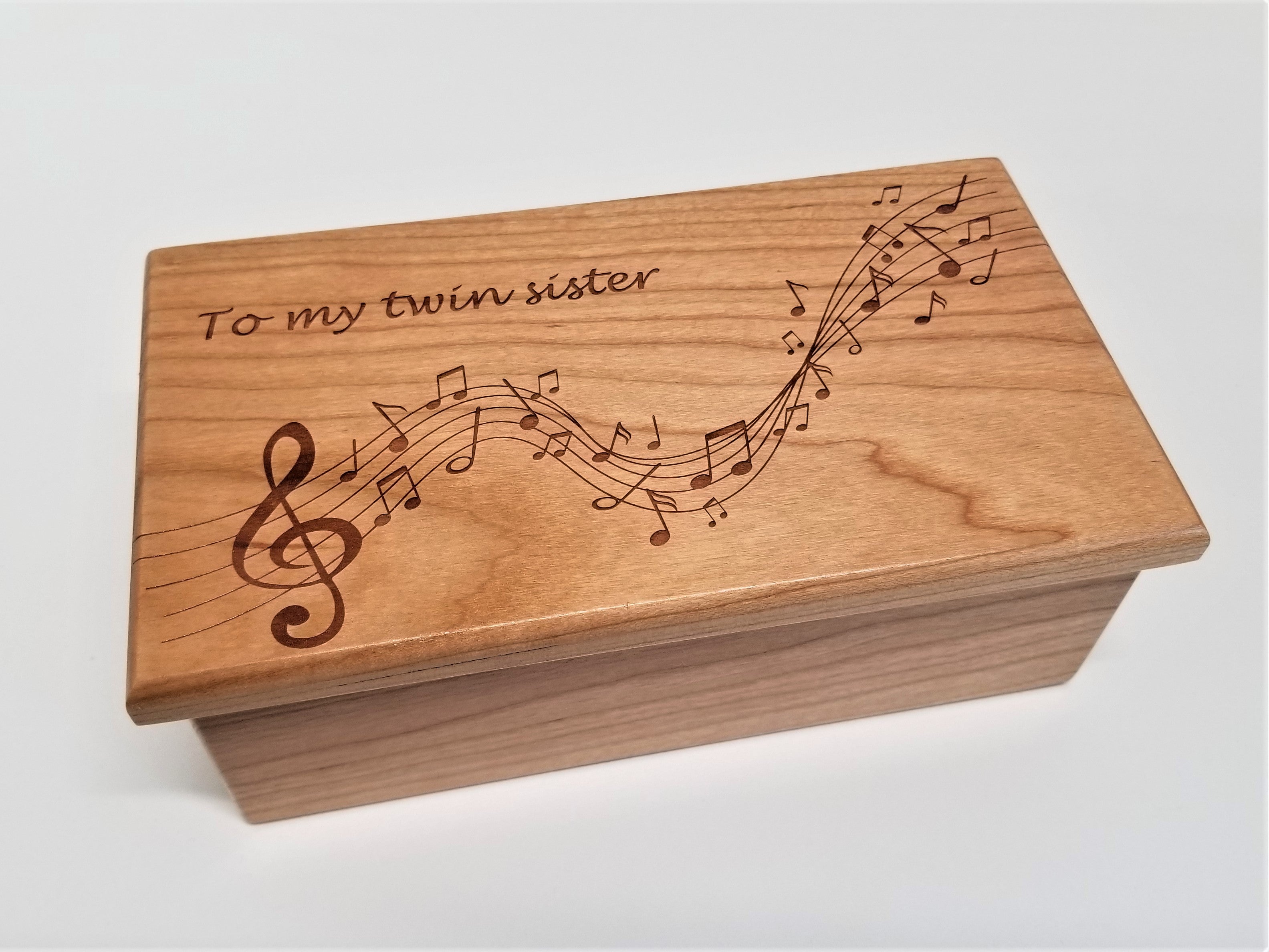 Musical Text Box Music Notes Electronic Music Box Add Text, Personalized Handmade Custo
