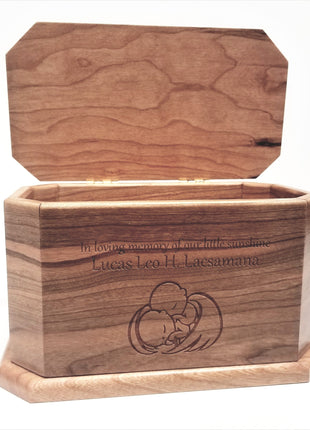 Custom Engraved Handmade Personalized Baby Heart Design Infant Urn, Small Urn, Urn for Child