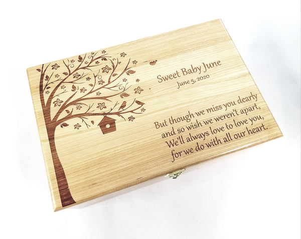 Personalized Tree with Bird House Memory Box