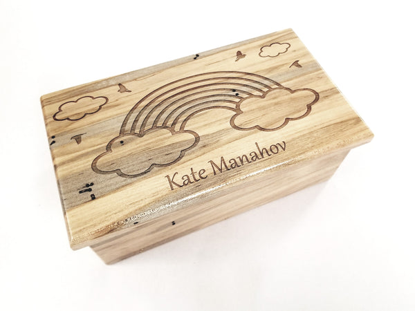 Personalized Rainbow Traditional Music Box