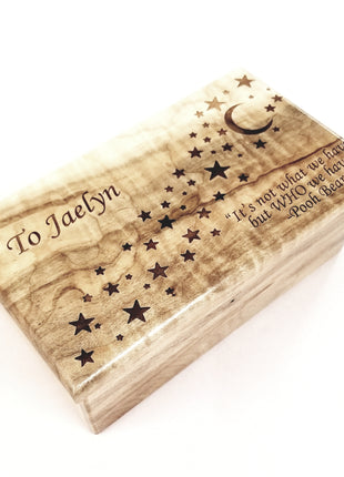 Personalized Stars and Moon Electronic Music Box