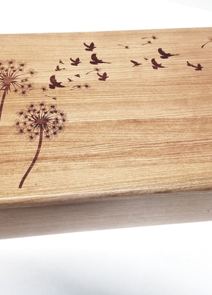 Personalized Dandelion and Birds Memory Box