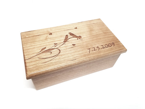 Personalized Love Birds Electronic Music Box