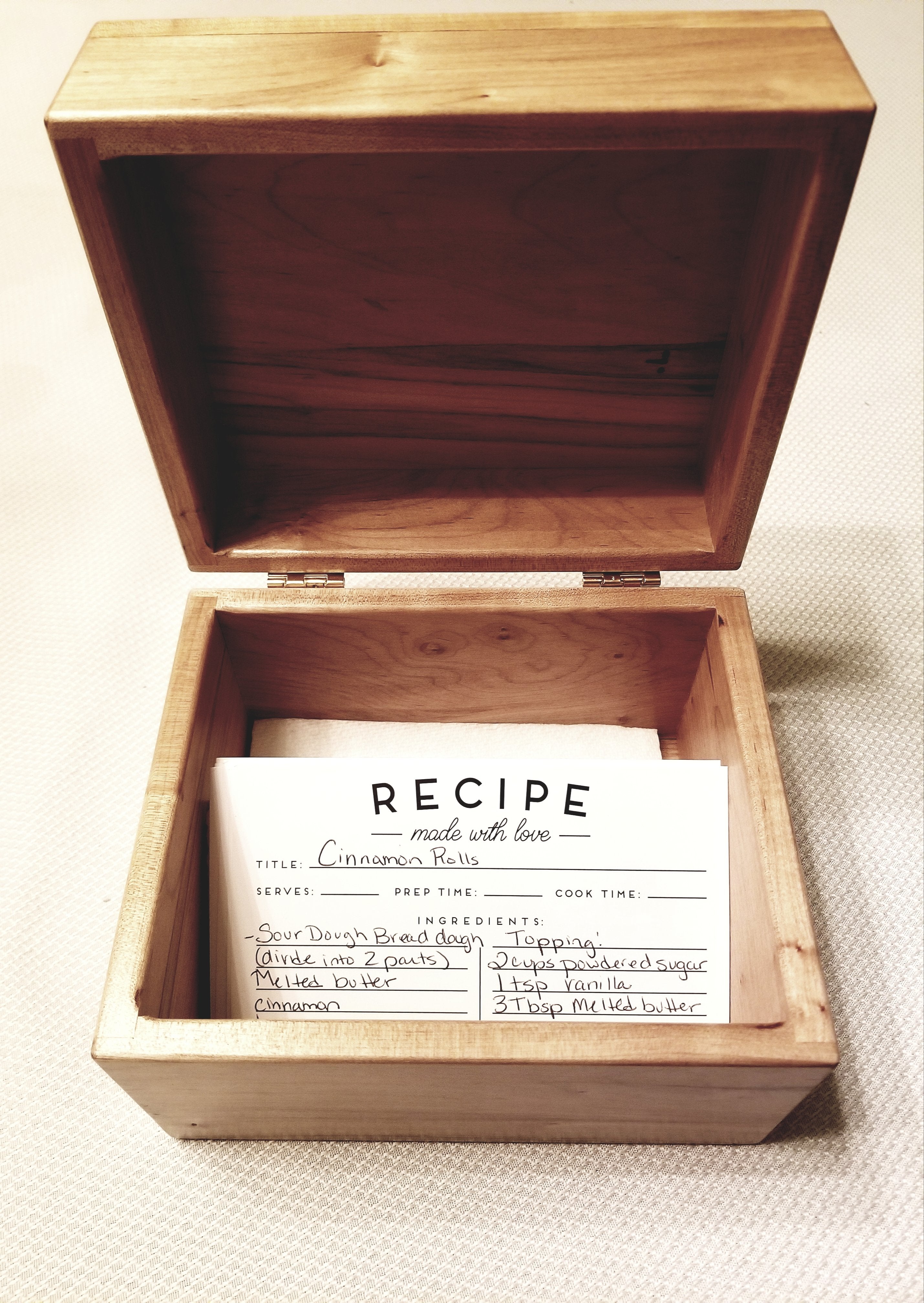 Recipe Card Storage Box