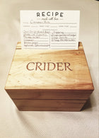 Custom Engraved Handmade Personalized Recipe Card Box, Custom Personalized Kitchen Recipe Card Box, 6
