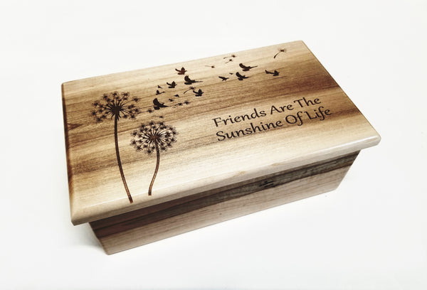 Personalized Dandelions with Birds Electronic Music Box