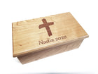 Personalized Cross Religious Traditional Music Box