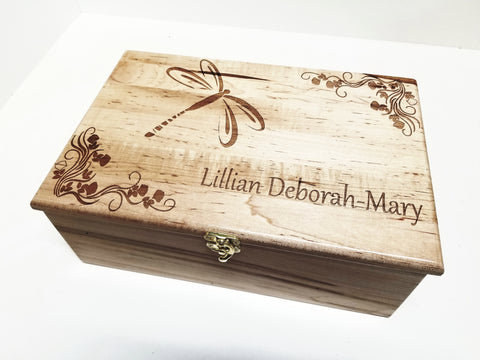 Personalized Dragonfly Memory Box