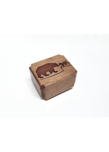 Bears Mini Urn Add Text, Small Shareable Urn, Infant Urn Personalized Handmade Custom Laser Engraved
