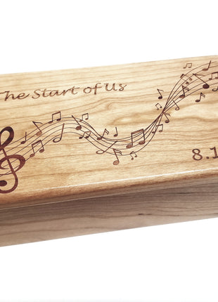 Personalized Music Notes Traditional Music Box