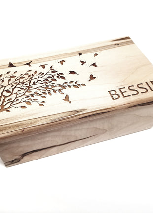 Personalized Tree with Birds Electronic Music Box