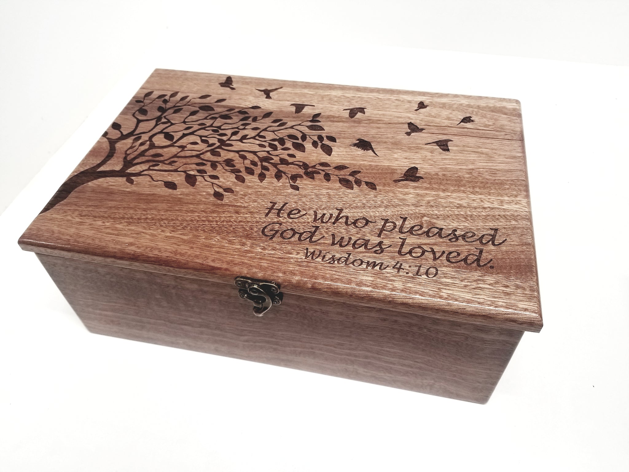 Personalized Tree with Birds Memory Box