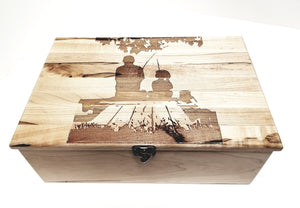 Personalized Fishing Father and Daughter Memory Box