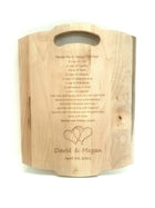 Happy Marriage Recipe Cutting Board Add Text, Personalized Custom Wooden Laser Engraved