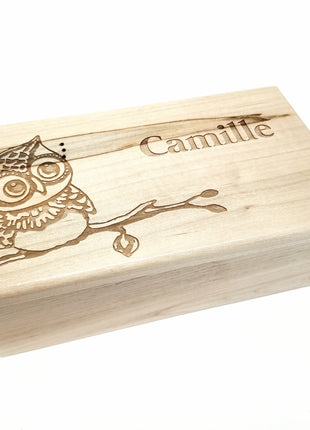 Personalized Cute Owl Electronic Music Box