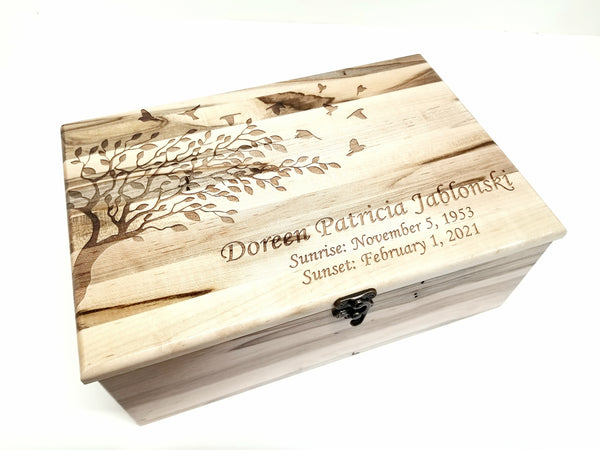 Personalized Tree with Birds Memory Box