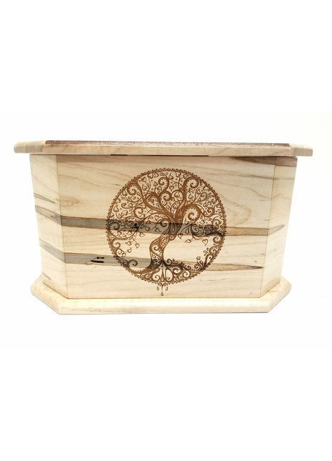 Celtic Tree of Life Urn Add Text, Personalized Handmade Custom Wood Laser Engraved Memorial Urn