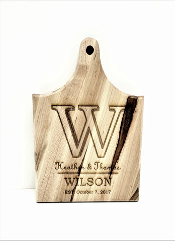 Personalized Hand Made Custom Text Wooden Cheese Board