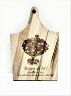 Personalized Hand Made Flying Balloon House Cheese Board, Custom Text Wood Cheese Board