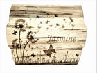 Personalized Custom Dandelions and Butterfly Wood Cutting Board