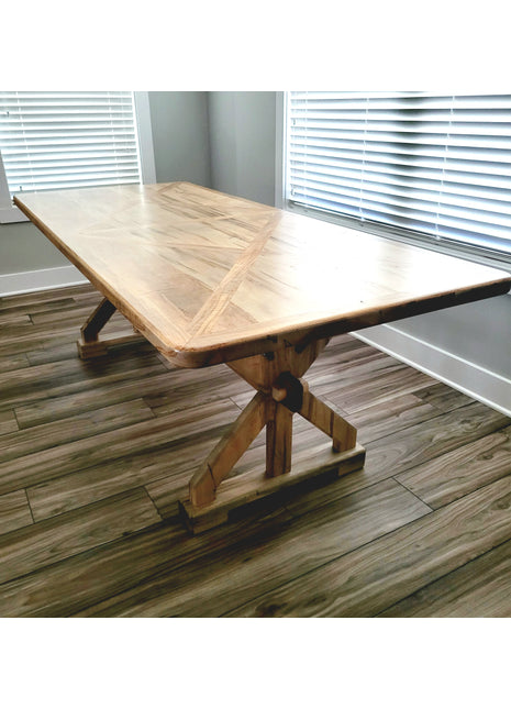 Handmade Rustic Modern Farmhouse Kitchen Table, Farmhouse Dining Table, Barn Style Weathered Wood Table
