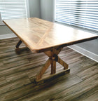 Handmade Rustic Modern Farmhouse Kitchen Table, Farmhouse Dining Table, Barn Style Weathered Wood Table