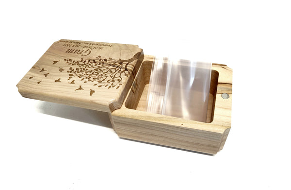 Engraved Handmade Personalized Mini Tree with Birds Urn, Small Urn, Sharable Urn, Pocket Urn, Rememberance Urn