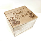 Personalized Floral Recipe Card Box, 6