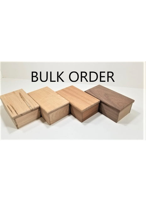 Engraver's Special Qty 48 8x4x3.25 Handmade Hardwood Boxes with Dividers