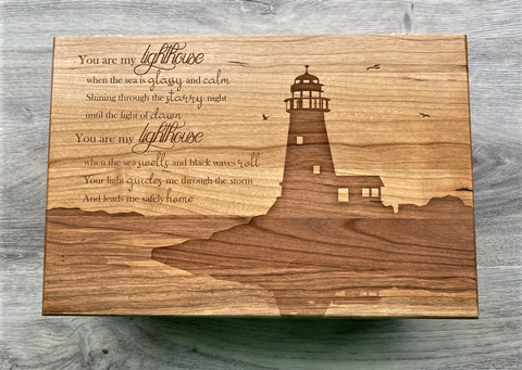 Personalized Lighthouse Memory Box