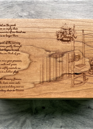 Personalized Rocking Chair Memorial Traditional Music Box
