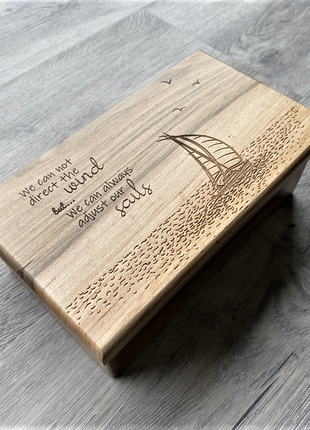 Personalized Sailboat Traditional Music Box