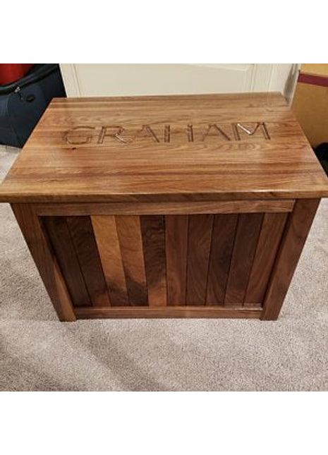 Personalized Handmade Hardwood Toy Chest, Heavy Duty Toy Chest with Soft Close Hinges, Add Custom Text